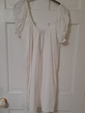 Sanctuary White Eyelet Puff Sleeve Dress Sz XS